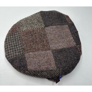 NEW Hats of Ireland Patchwork Newsboy Pure wool Cap Size 7 Lined